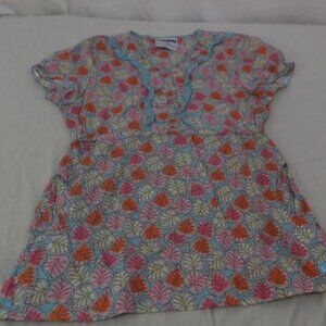 LANDAU LEAF PATTERN SCRUB TOP IG 2093